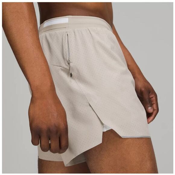 Lululemon Mens Fast and Free Lined Short 6" Size S Clay Gray Brown Color - Picture 3 of 14